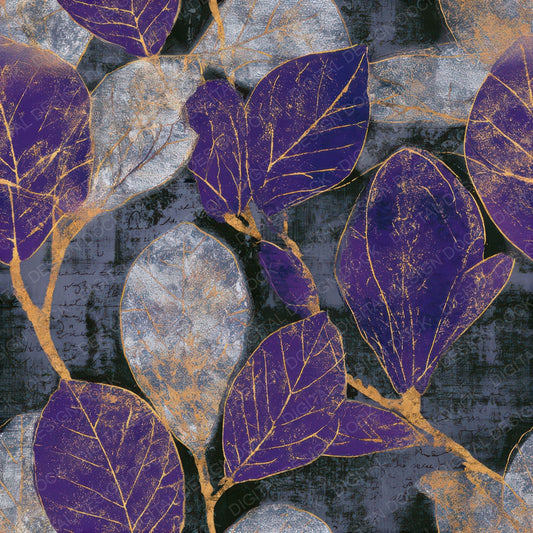 X Ray Magnolia Purple Silver Seamless Digital Paper Pack (DDD013281)