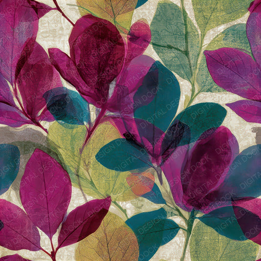 X-ray Magnolia Fuchsia Lime Seamless Digital Paper Pack (DDD013284)