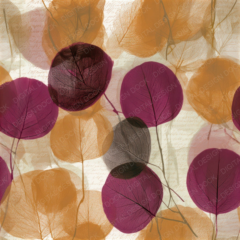 X-ray Eucalyptus Amber Magenta Seamless Digital Paper Pack (DDD013323)