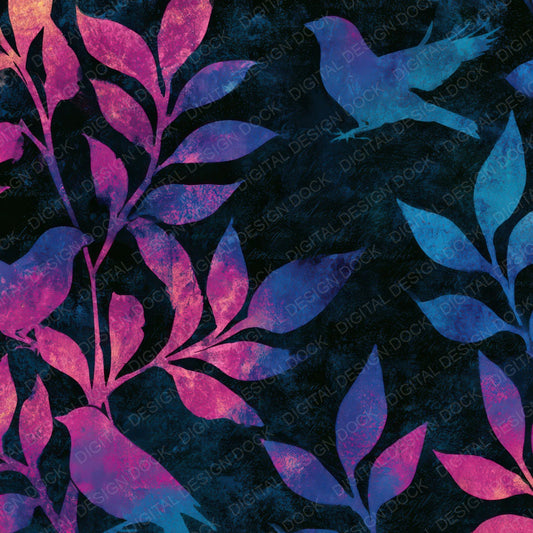 Minimal Sparrow Neon Black Digital Paper Pack (DDD013329)