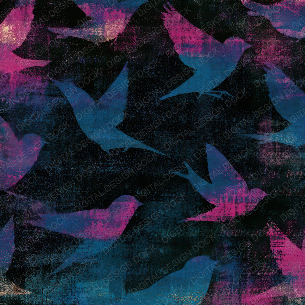 Minimal Sparrow Neon Black Digital Paper Pack (DDD013329)