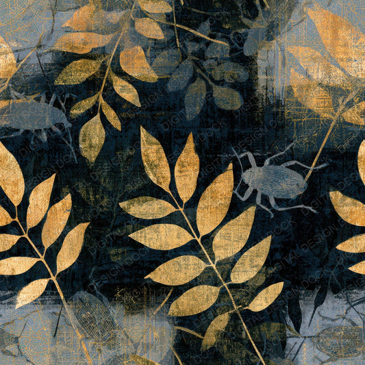 X-ray Cricket Antique Gold Black Digital Paper Pack (DDD013341)