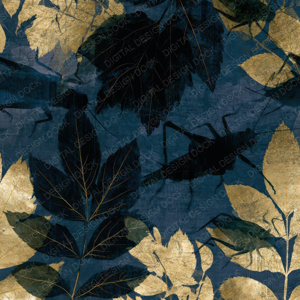 X-ray Cricket Antique Gold Black Digital Paper Pack (DDD013341)
