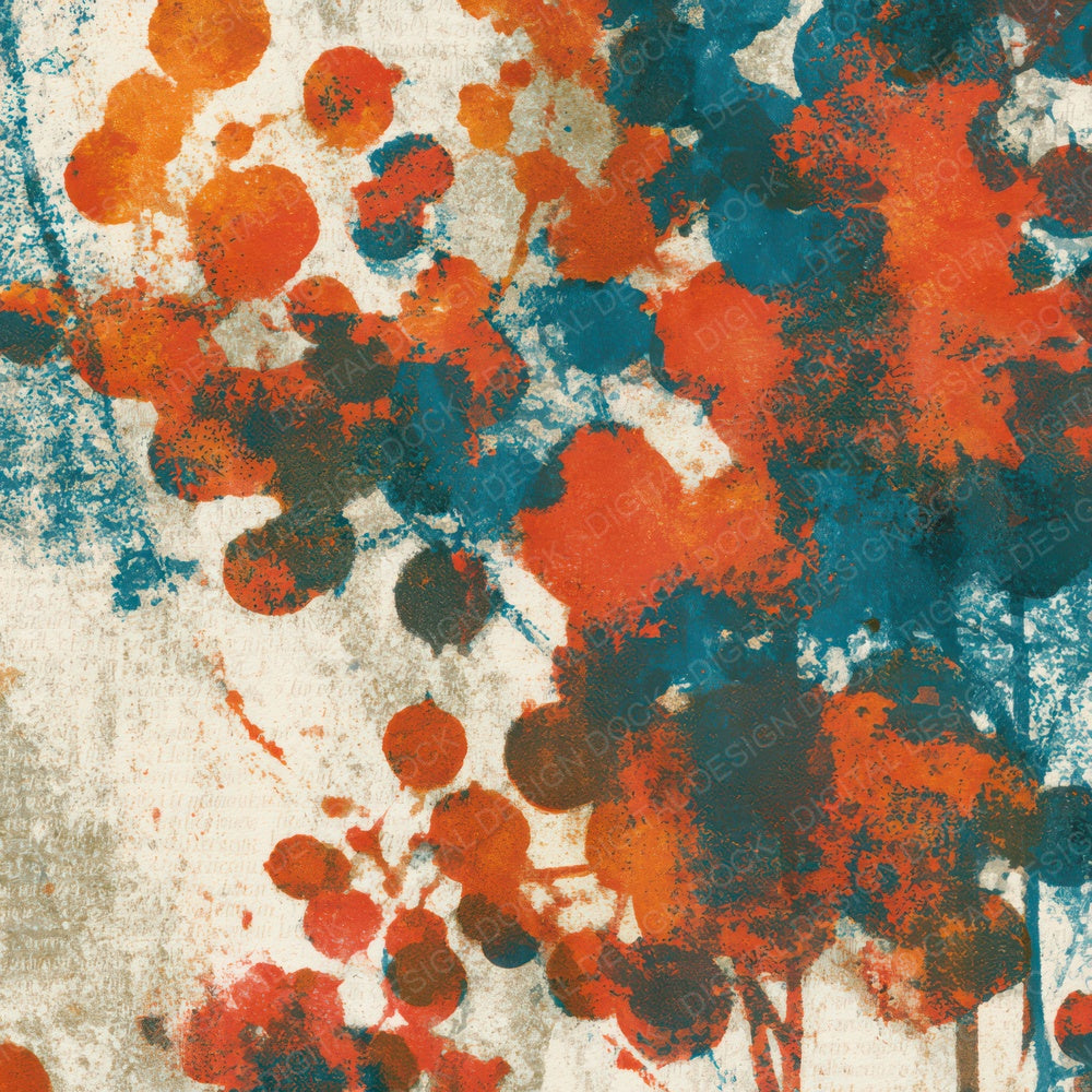 Monoprint Berry Tangerine Aqua Digital Paper Pack (DDD013348)