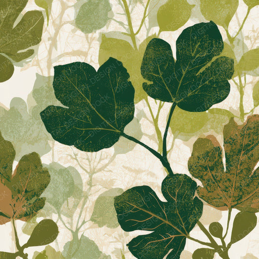 Woodblock Fig Olive Chartreuse Digital Paper Pack (DDD013353)