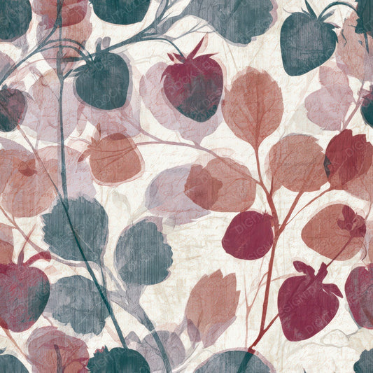 X-ray Strawberry Pine Cream Digital Paper Pack (DDD013363)