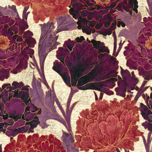 X-Ray William Morris Florals Raspberry Plum Digital Paper Pack (DDD013424)