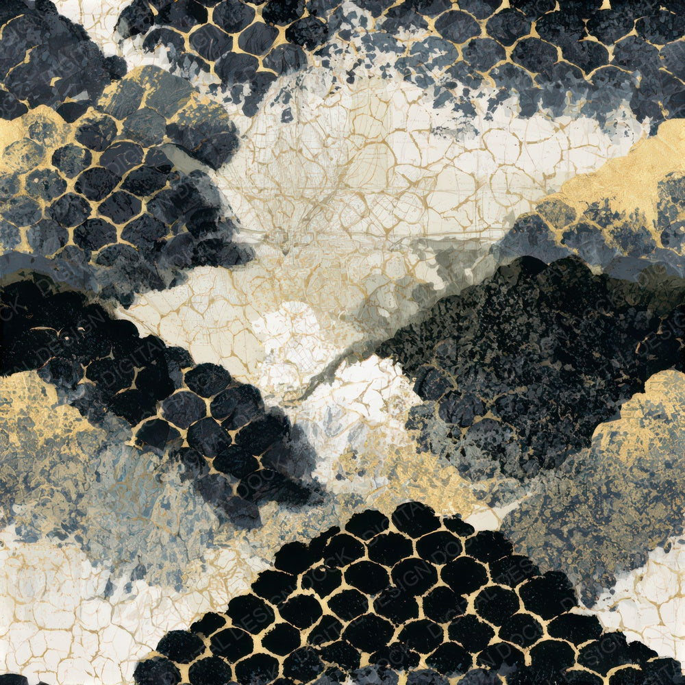 Screenprint Antique Scales Bone Seamless Digital Paper Pack (DDD013432)