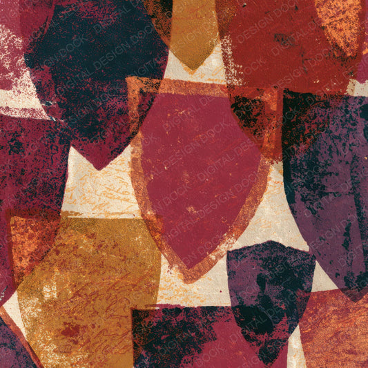 Monoprint Medieval Shields Cherry Ivory Digital Paper Pack (DDD013448)