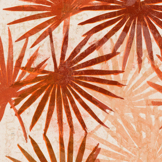 Monoprint Neon Palms Sienna Clay Digital Paper Pack (DDD013449)