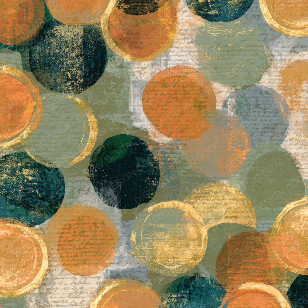 Monoprint Wax Seals Amber Sage Digital Paper Pack (DDD013450)