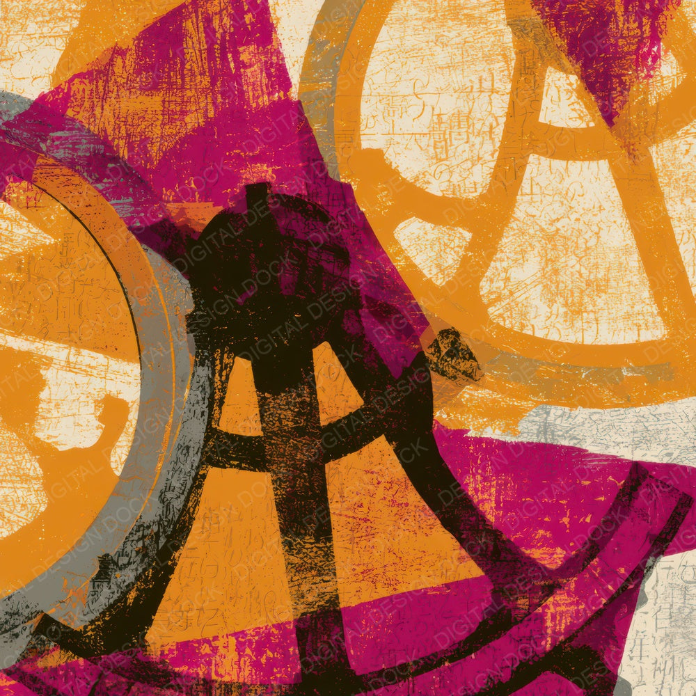 Screenprint Sextants Amber Magenta Digital Paper Pack (DDD013454)