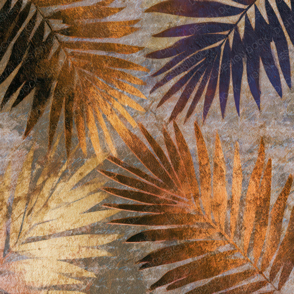 X Ray Neon Palms Sepia Parchment Digital Paper Pack (DDD013461)