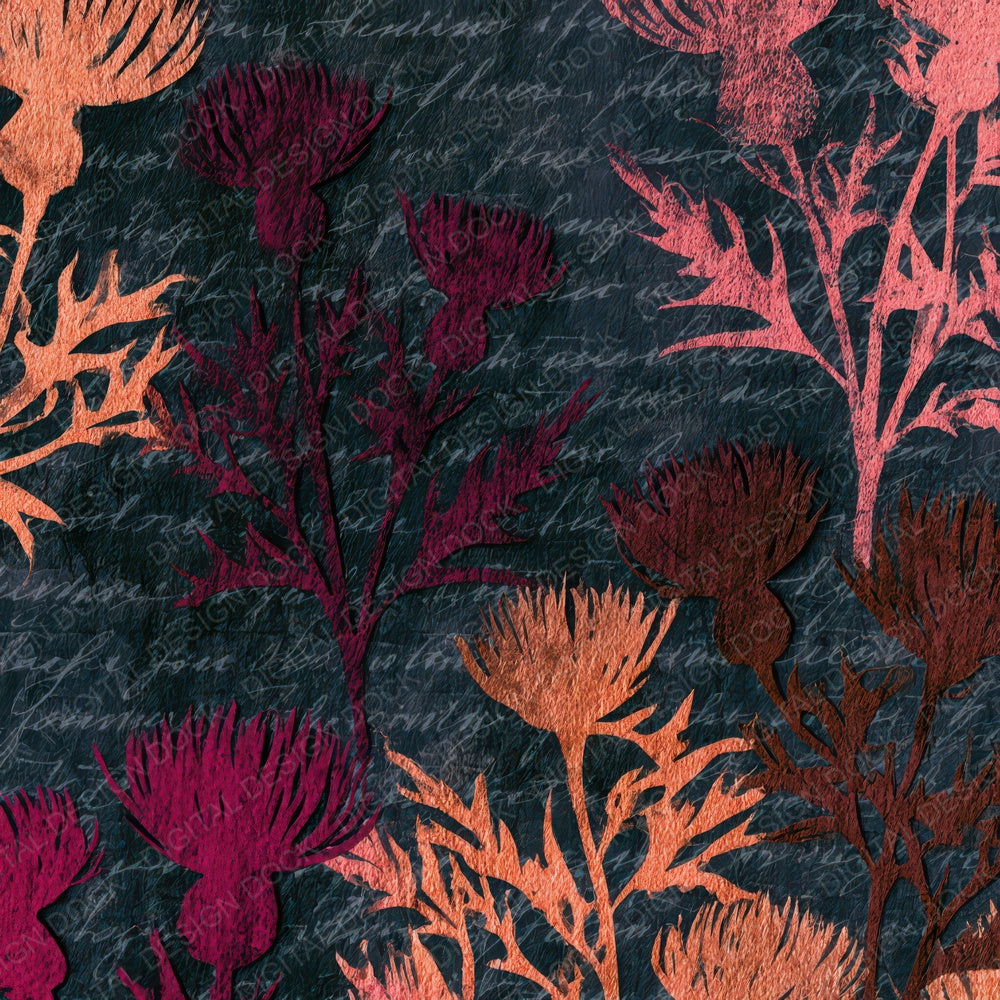 Papercut Thistle Blush Charcoal Digital Paper Pack (DDD013554)