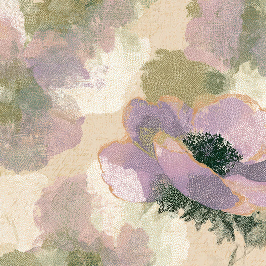 Pointillism Anemones Lilac Sage Digital Paper Pack (DDD013555)
