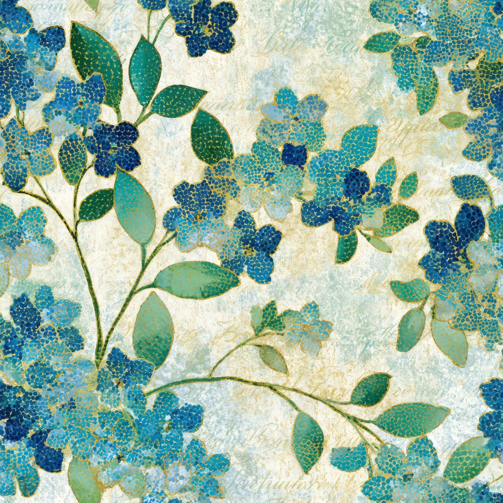 Pointillism Forget Me Nots Sea Glass Gold Digital Paper Pack (DDD013557)