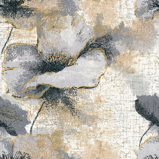 Pointillism Poppy Dove Grey Charcoal Digital Paper Pack (DDD013580)