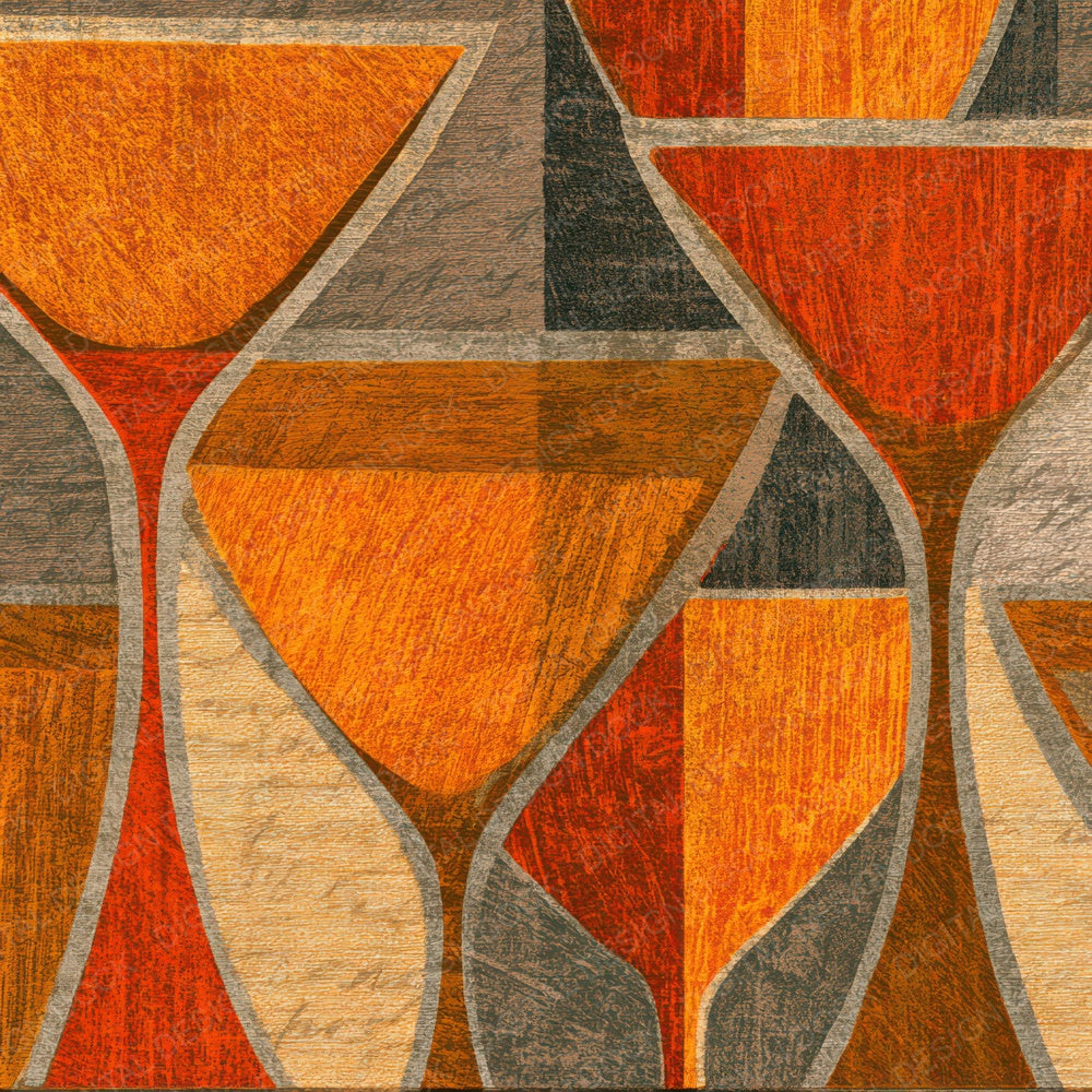 Woodcut Martini Copper Digital Paper Pack (DDD013584)
