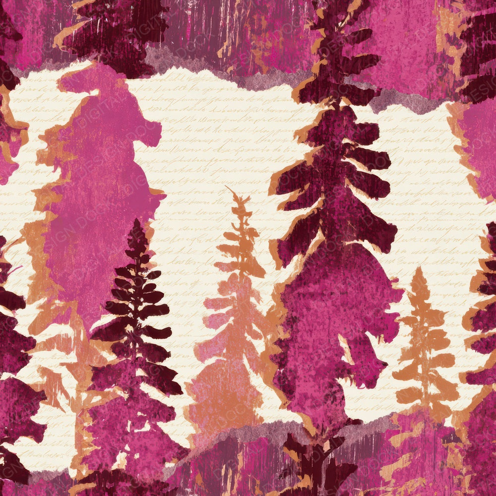 Collage Foxgloves Magenta Bone Digital Paper Pack (DDD013586)