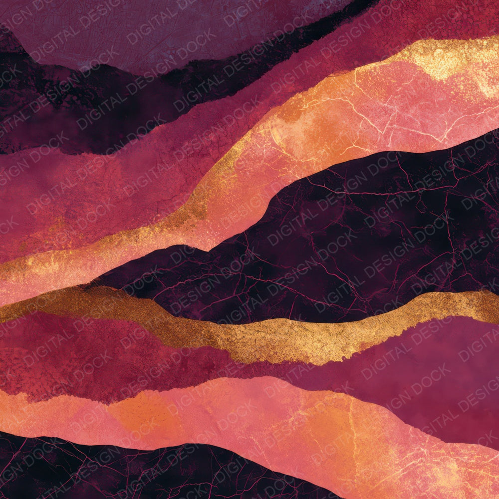 Batik Dusty Rose Aubergine Abstract Digital Paper Pack (DDD013767)