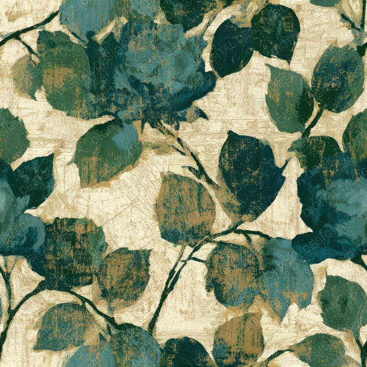 Etching Climbing Roses Pine Cream Seamless Digital Paper Pack (DDD013769)