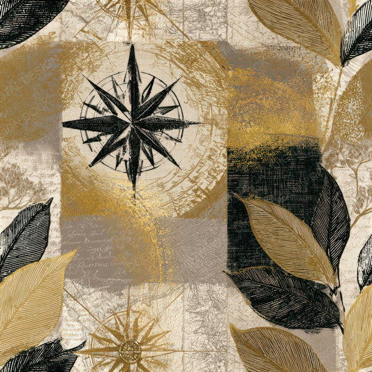 Engraving Compass Maps Oat Seamless Digital Paper Pack (DDD013790)