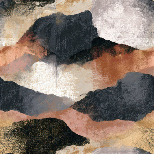 Maximalist Gunmetal Pearl Abstract Seamless Digital Paper Pack (DDD013797)