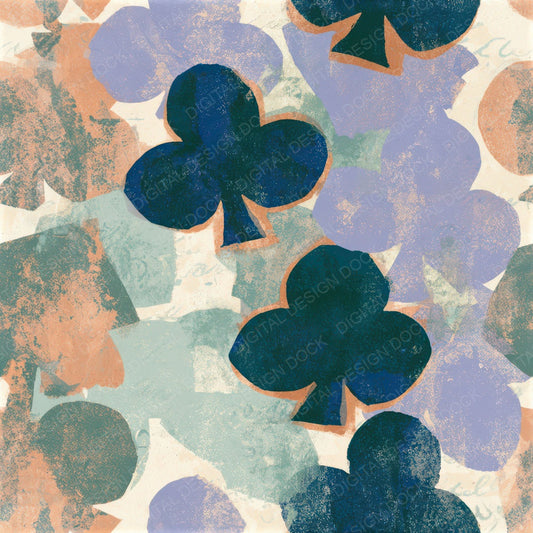 Mid Century Club Suits Lilac Mint Seamless Digital Paper Pack (DDD013798)