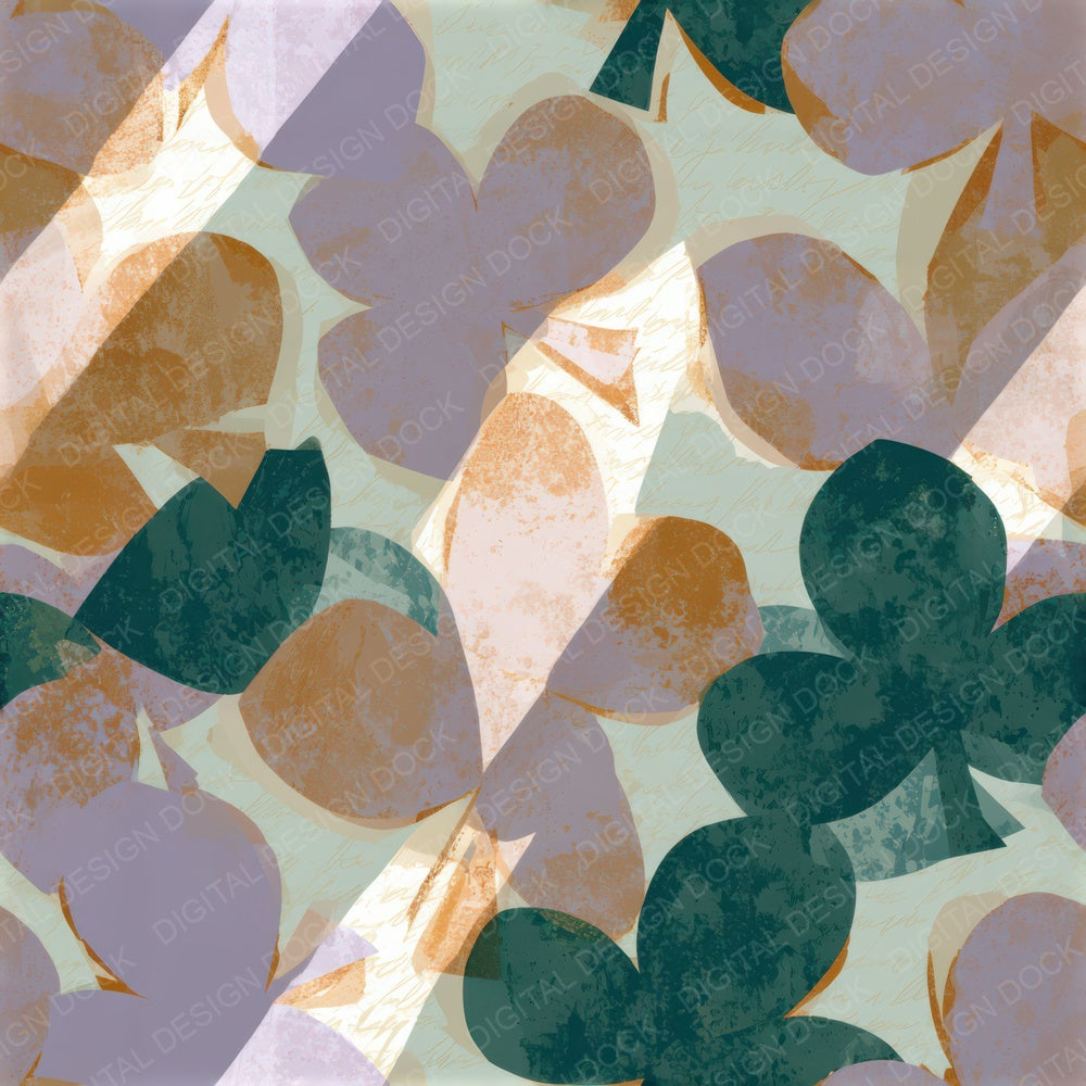 Mid Century Club Suits Lilac Mint Seamless Digital Paper Pack (DDD013798)