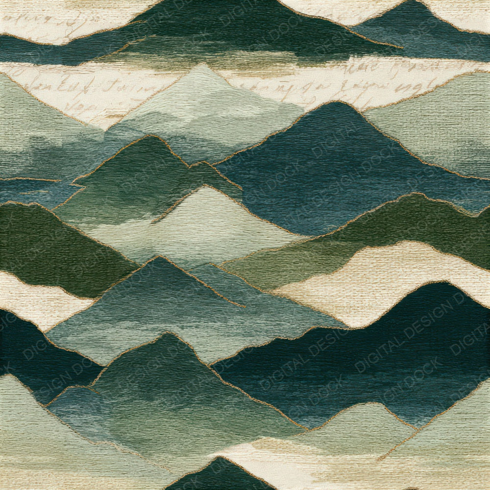 Embroidery Mountain Sage Cream Seamless Digital Paper Pack (DDD013808)