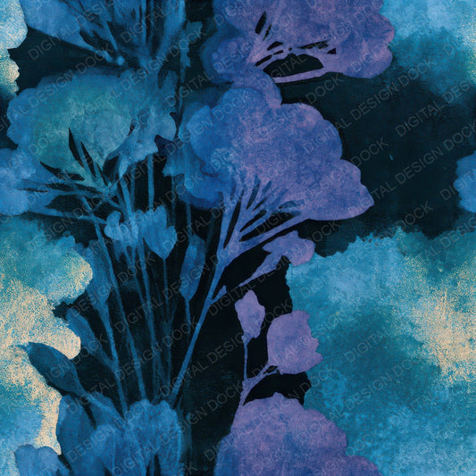 Cyanotype Aubergine Pearl Tonal Seamless Digital Paper Pack (DDD013871)