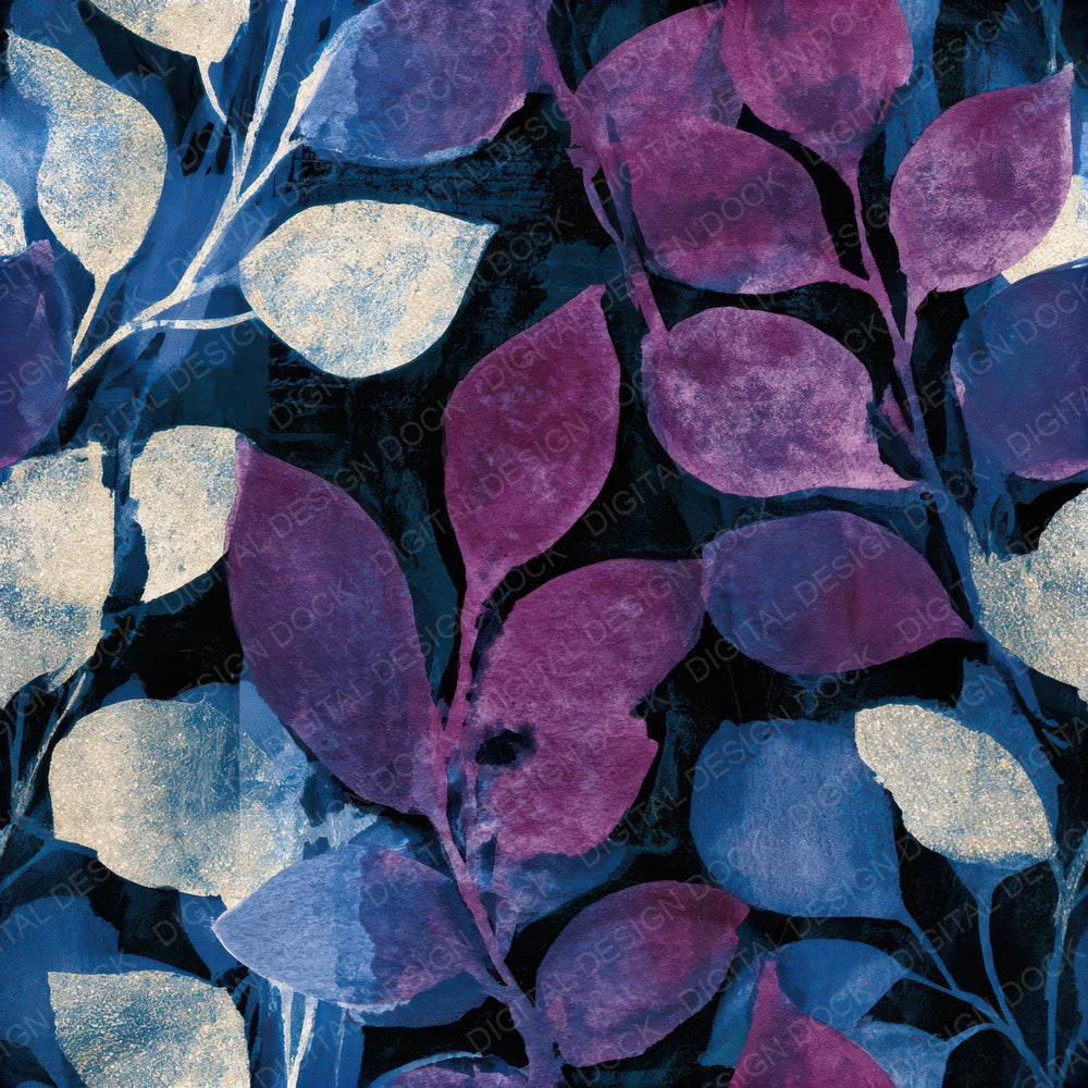 Cyanotype Aubergine Pearl Tonal Seamless Digital Paper Pack (DDD013871)