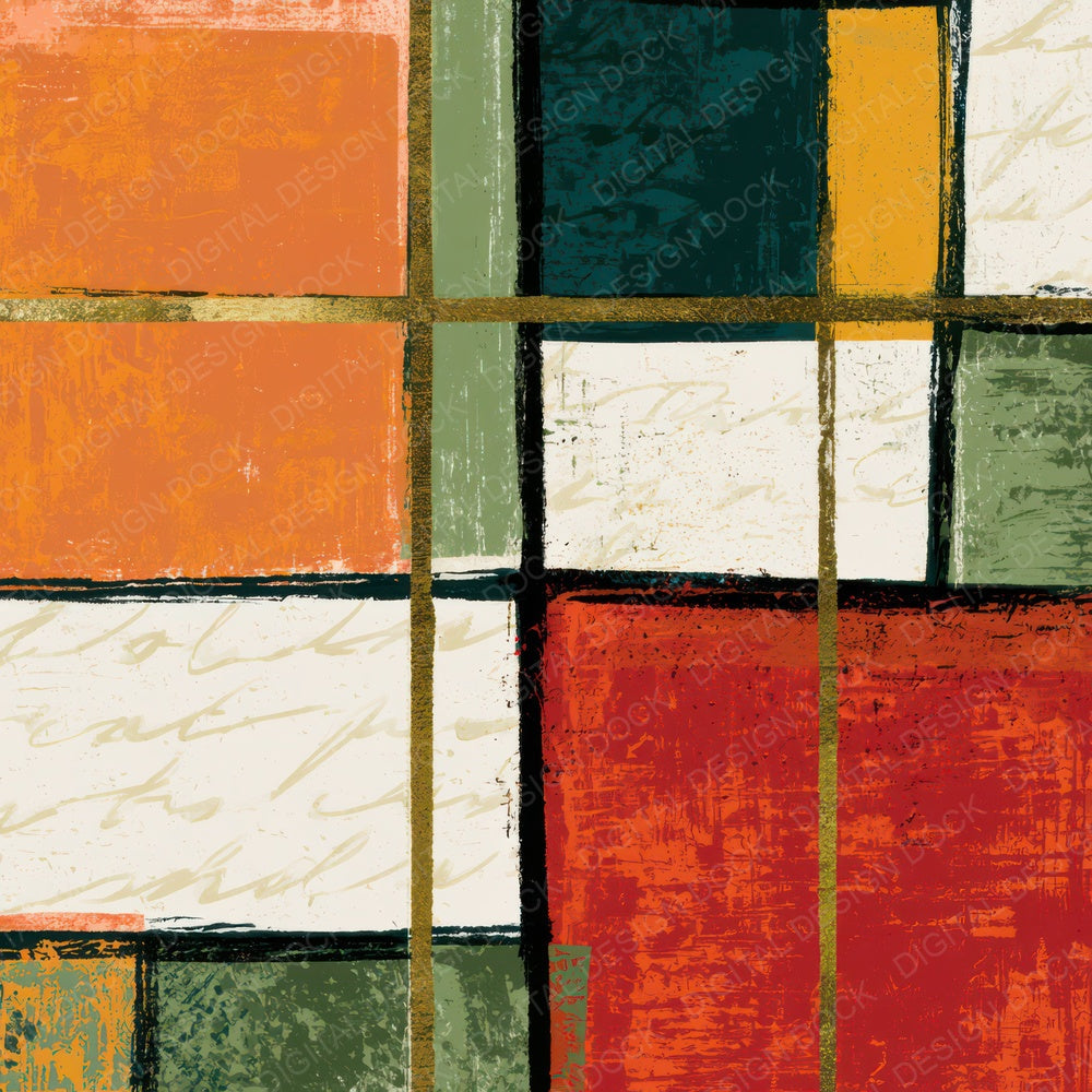 Pop Art Apricot Pistachio Abstract Digital Paper Pack (DDD013897)