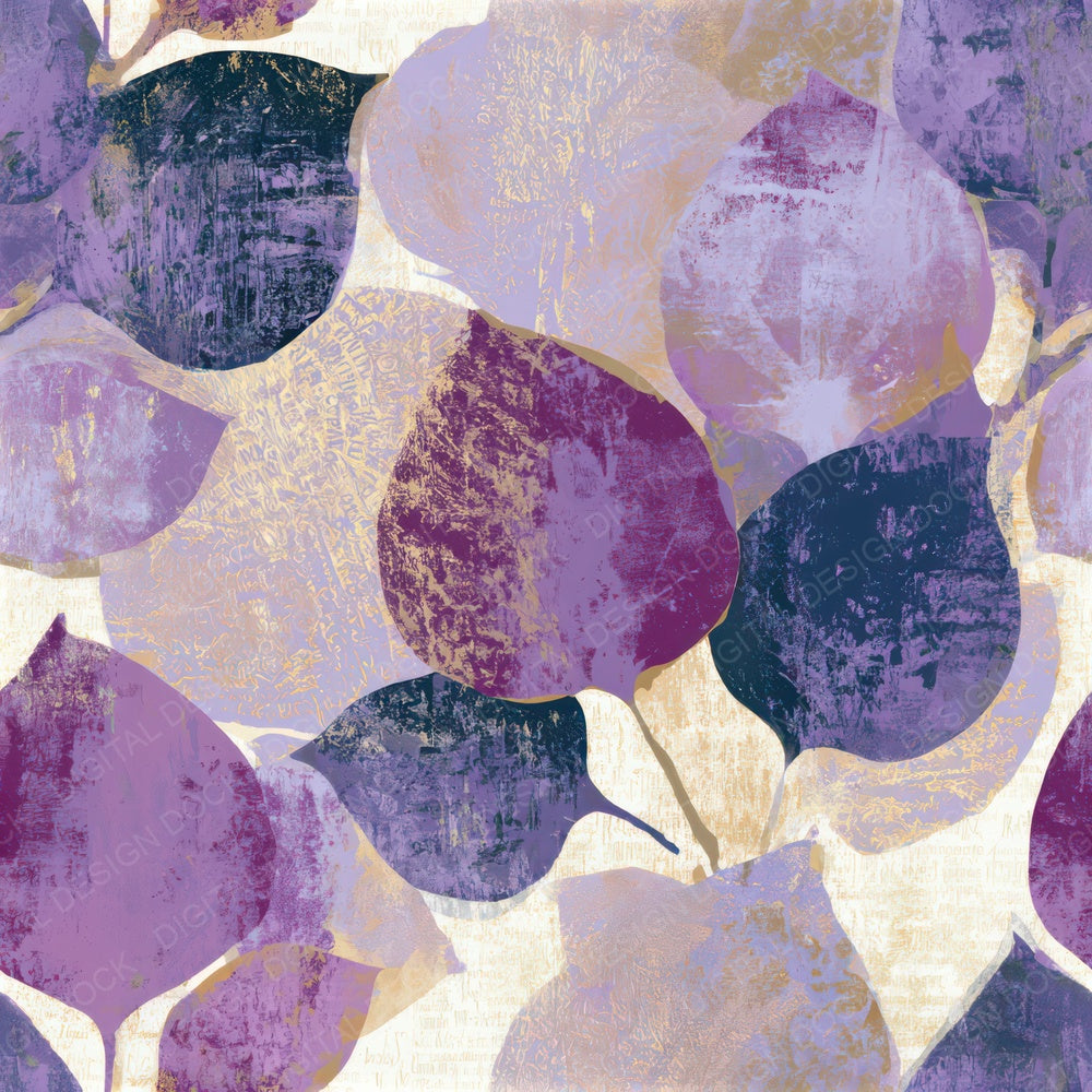 Screenprint Violets Lilac Mauve Seamless Digital Paper Pack (DDD013902)