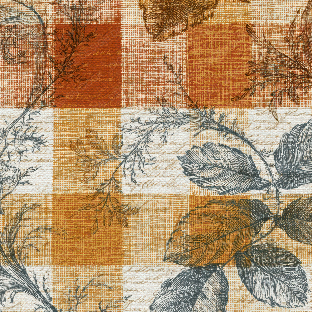Victorian Gingham Rust Ochre Digital Paper Pack (DDD013904)