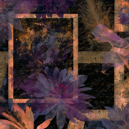 Bohemian Tape Measures Aubergine Pearl Digital Paper Pack (DDD013910)