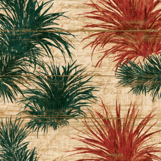 Pyrography Air Plants Crimson Cream Digital Paper Pack (DDD013937)