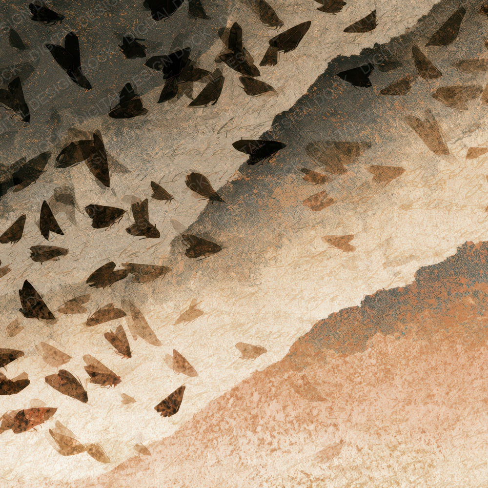 Papercut Leafhoppers Sepia Parchment Digital Paper Pack (DDD013959)