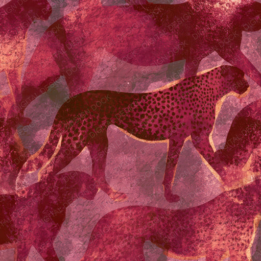 Infrared Cheetah Wine Rose Digital Paper Pack (DDD013976)