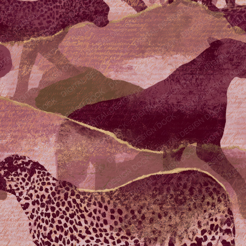 Infrared Cheetah Wine Rose Digital Paper Pack (DDD013976)