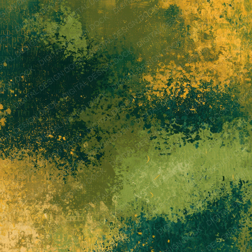 Typographic Olive Chartreuse Abstract Digital Paper Pack (DDD013983)