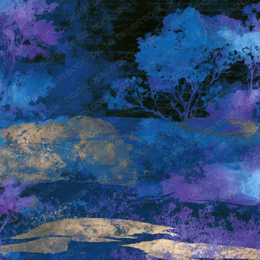 Photogram Tundra Cyan Violet Digital Paper Pack (DDD013999)