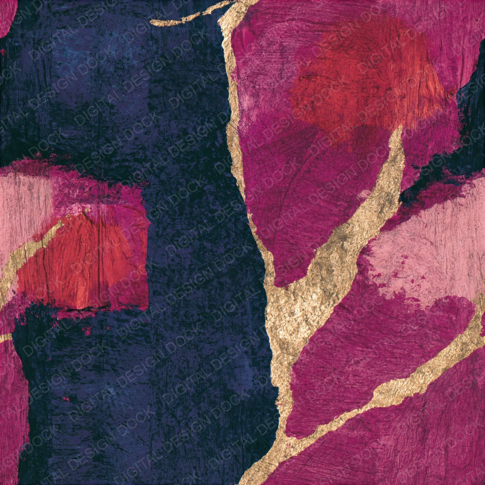 Woodcut Dusty Rose Oxblood Aubergine Abstract Seamless Digital Paper Pack (DDD014024)