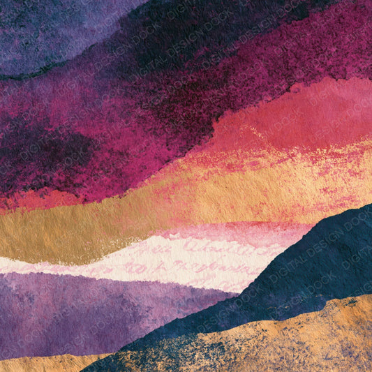 Ink Wash Raspberry Plum Abstract Digital Paper Pack (DDD014030)