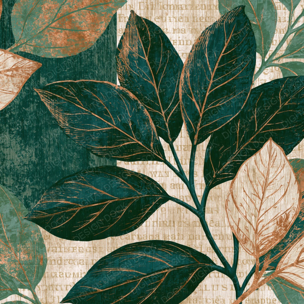 Pyrography Forest Green Bone Texture Digital Paper Pack (DDD014039)