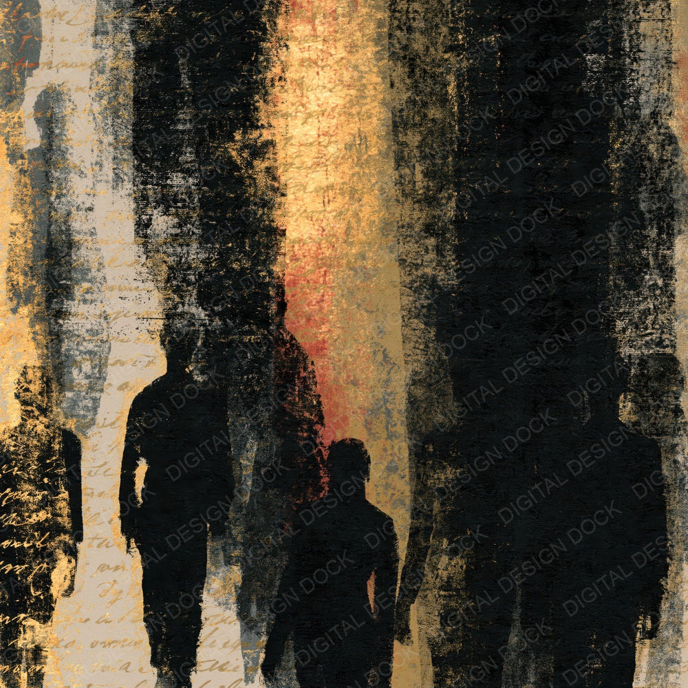 Monoprint Runway Silhouettes Oxblood Digital Paper Pack (DDD014058)