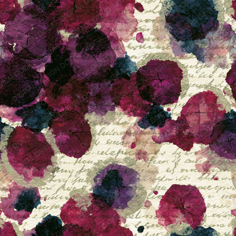 Sumi-e Pin Cushions Plum Cream Digital Paper Pack (DDD014082)