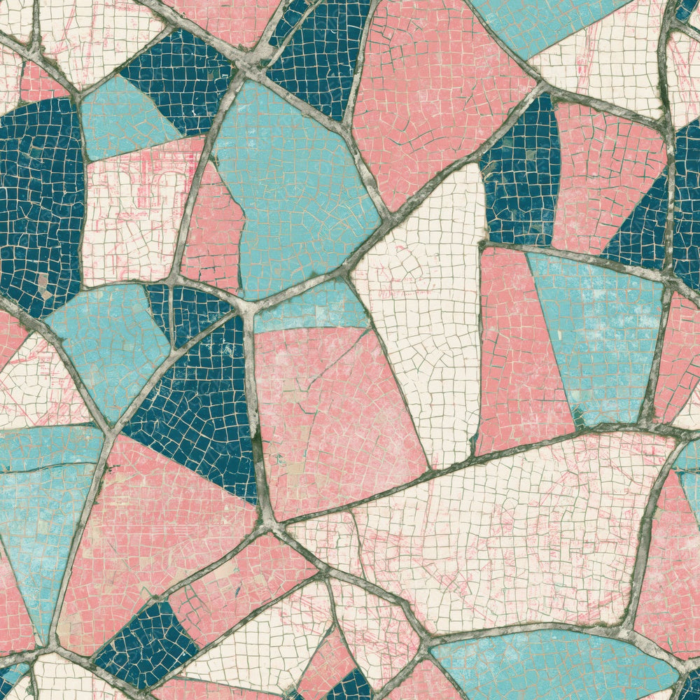 Mosaic Burins Pink Turquoise Digital Paper Pack (DDD014095)