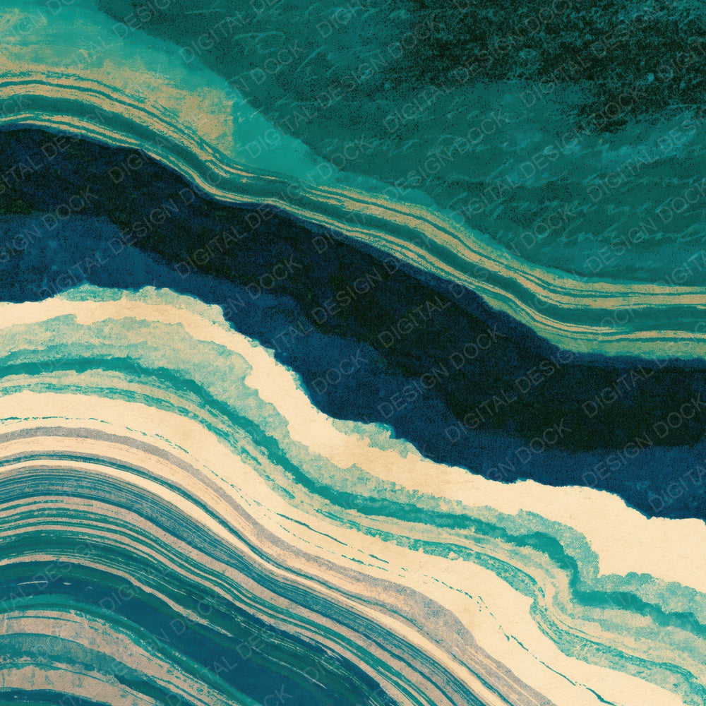 Risograph Malachite Teal Abstract Digital Paper Pack (DDD014099)