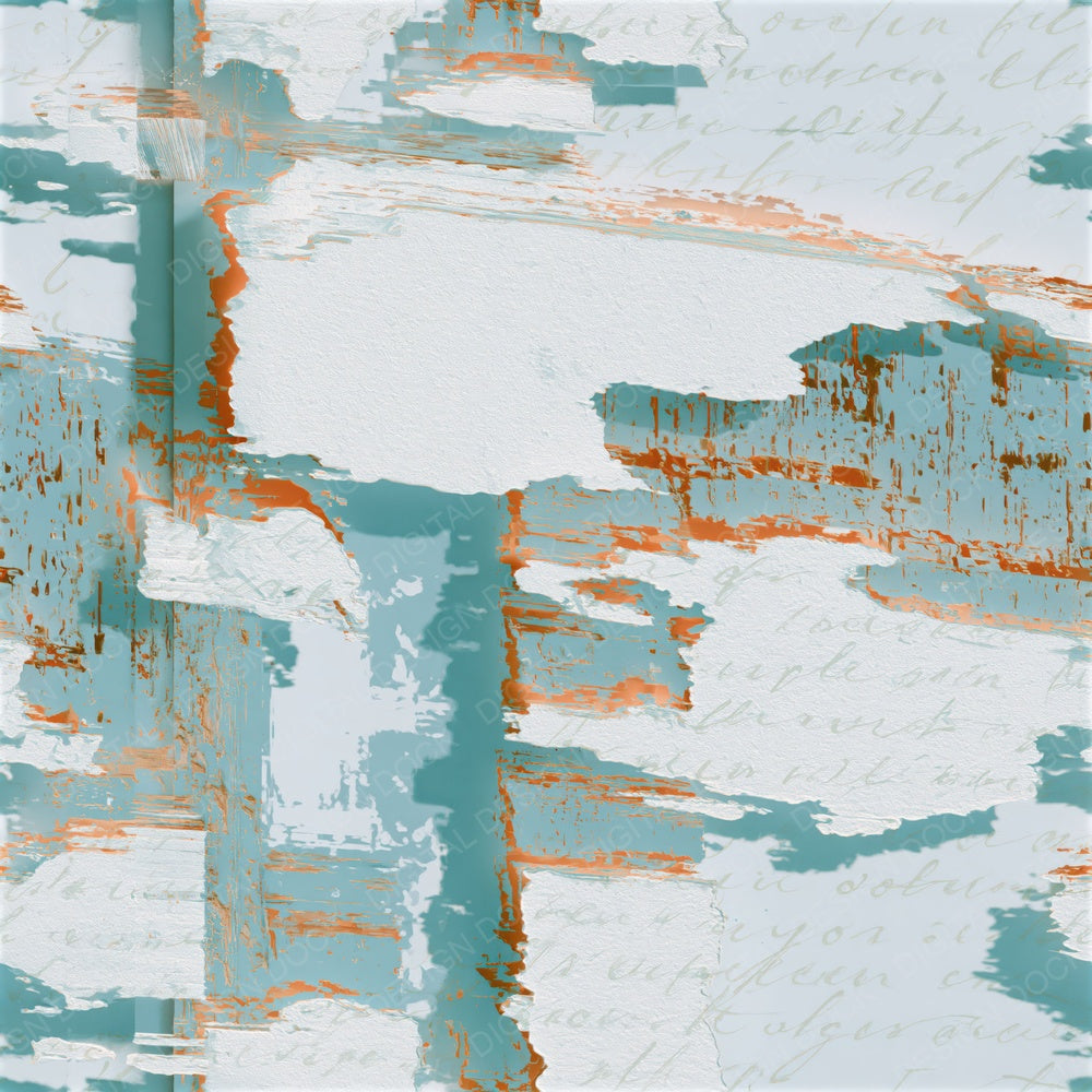 Papercut Glitch Artifacts Seafoam Seamless Digital Paper Pack (DDD014120)